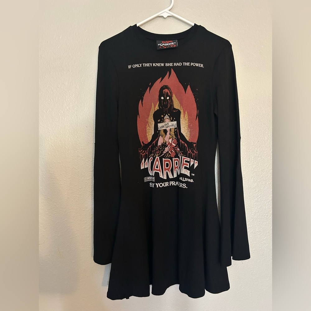 Killstar Carrie Longsleeve Dress with bell sleeves